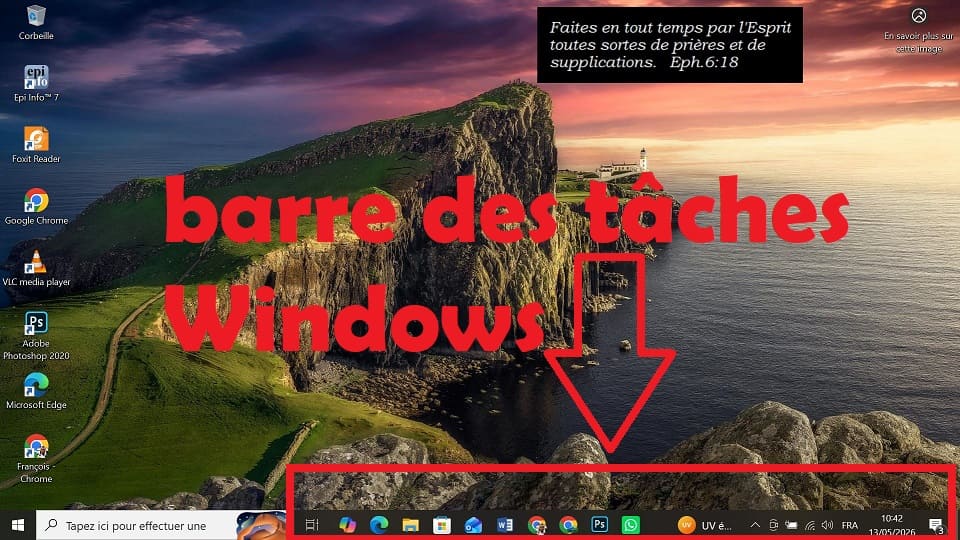 composition des la barre des tâches