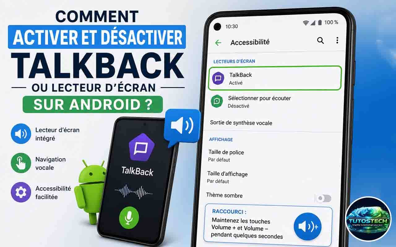 TalkBack Android : comment activer ou désactiver le lecteur d’écran