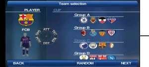 selection team jeu Winning Eleven 2023 Mod Apk