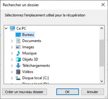 rechercher du dossier