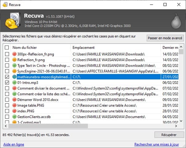 recuva - Restaurer fichiers supprimés Android