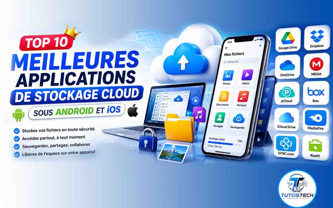 Top 10 Meilleures Applications de Stockage Cloud sous Android et iOS