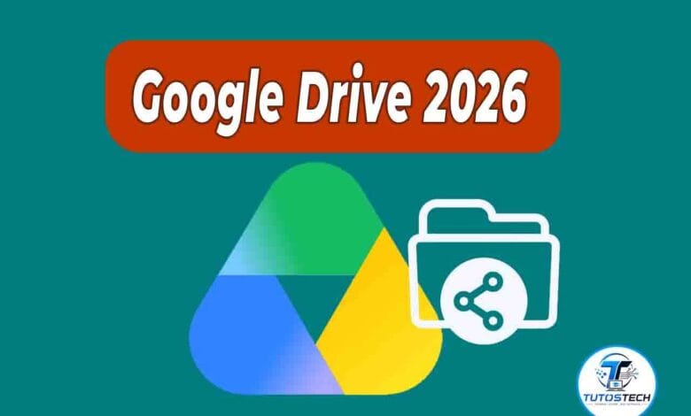 Création d'un dossier partagé dans Google Drive en 2026 pour collaborer et partager des fichiers en ligne.