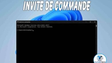 Fenêtre de l’invite de commande Windows (CMD) affichant l’interface du terminal sous Windows 11 avec une ligne de commande prête à recevoir des instructions.