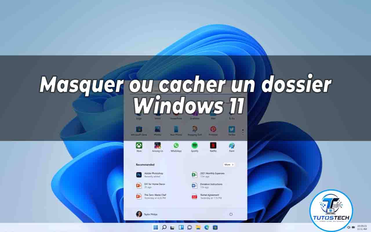 masquer un dossier ou cacher un fichier dans Windows 11