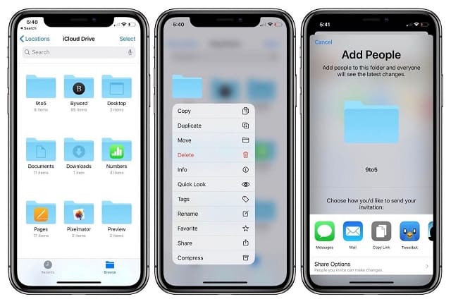applications de stockage cloud pour iPhone