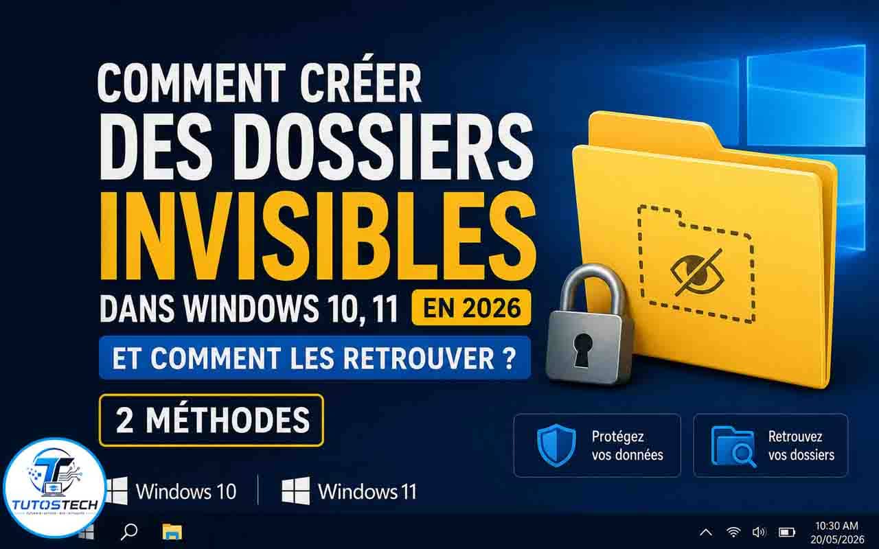 2 méthodes pour créer des dossiers invisibles dans Windows 10, 11 en 2026 et comment les retrouver