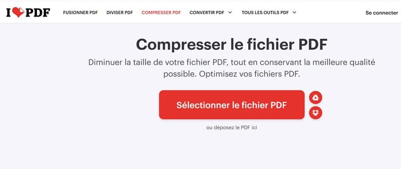Compresseur PDF gratuit avec iLovePDF