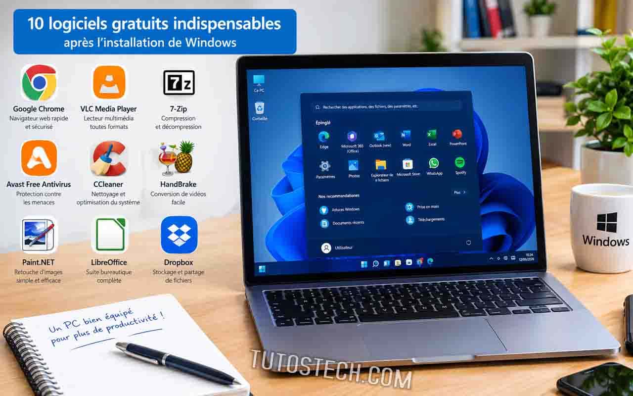 10 logiciels gratuits indispensables après l’installation de Windows