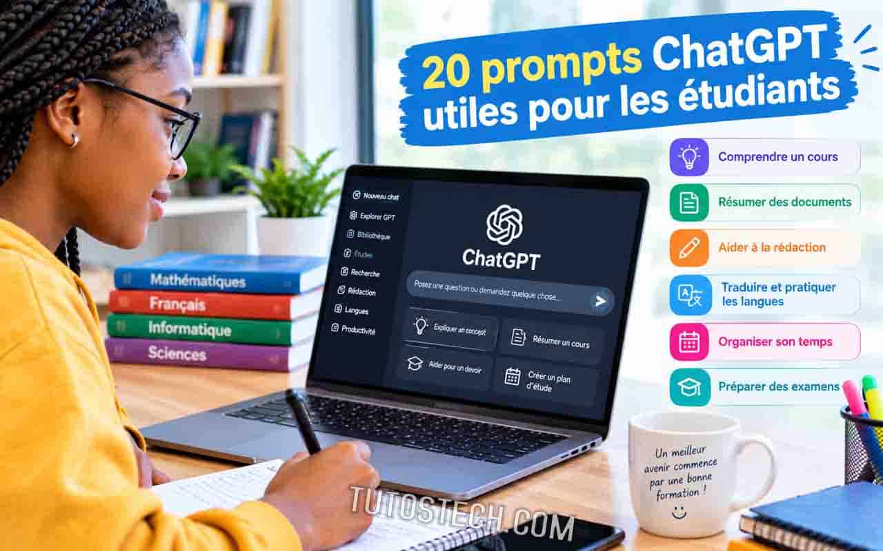 20 prompts ChatGPT pour étudiants